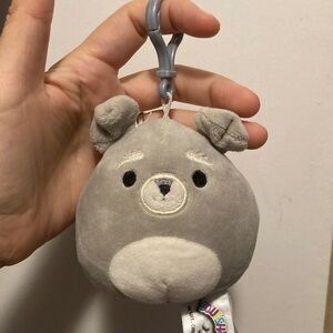 Squishmallows clip-on 3.5” Shaun the schnauzer